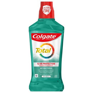 Colgate Spearmint Total Mouthwash, 33.8 oz