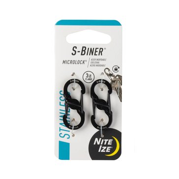 Nite Ize S-Biner Microlock Stainless Steel 2Pk