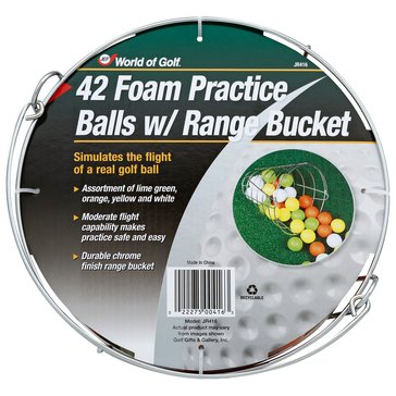 World of Golf Range Bucket 42 Foam Balls Asst