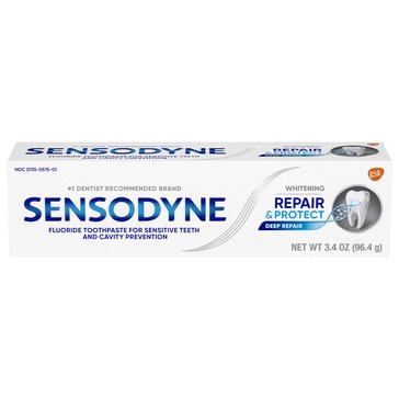 Sensodyne Repair and Protect Whitening Toothpaste, 3.4oz