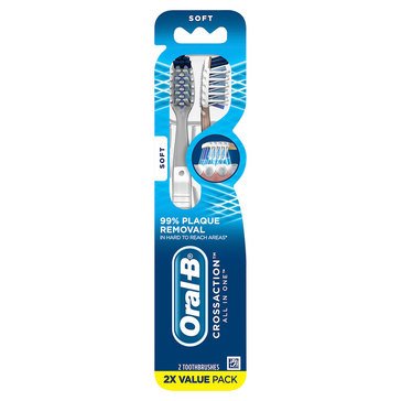 Oral-B Cross Action Pro-Health Soft Toothbrush, 2-count