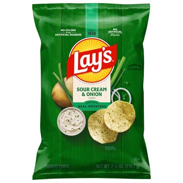 Lay's Sour Cream & Onion Potato Chips, 7.75oz