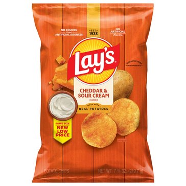 Lay's Cheddar & Sour Cream Potato Chips, 7.75oz
