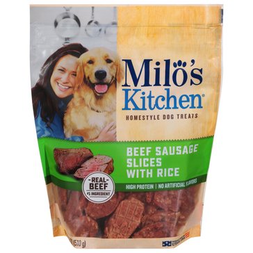 Milo's Kitchen Beef Sausage Dog Treats, 18oz