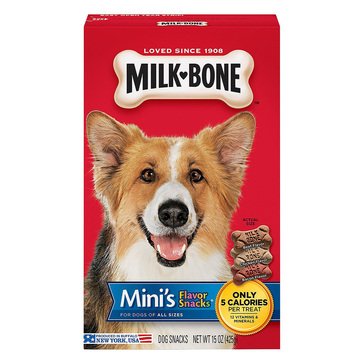 MilkBone Minis Flavor Snacks 15 oz. Dog Treats