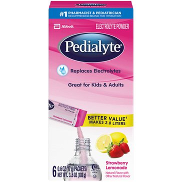 Pedialyte Strawberry Lemonade Powder Pack