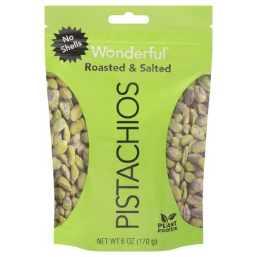 Wonderful Pistachios Roasted & Salted Shelled Pouch 6-Ounce