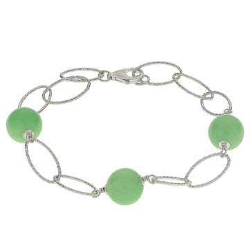 Imperial Dyed Jade Sterling Silver Bracelet