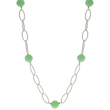 Imperial Sterling Silver Dyed Jade Necklace