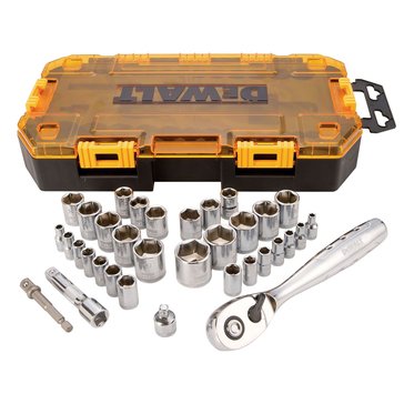 Dewalt 34-Piece 1/4 & 3/8 Skt Set