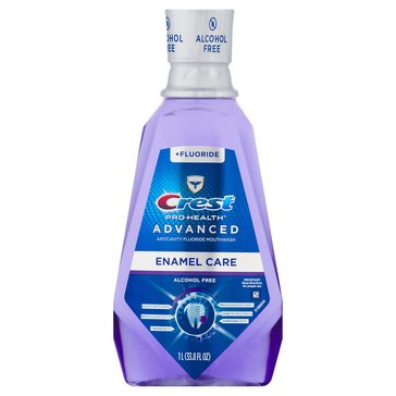 Crest Pro-Health Advanced Alcohol Free Extra Deep Clean Purple Clean Mint Mouthwash, 33.8 fl oz