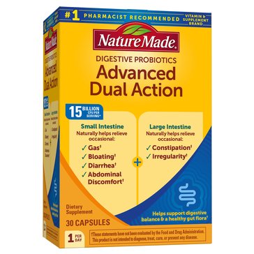 Nature Made Digestive Health Advance Probiotic Capsules, 30-Count