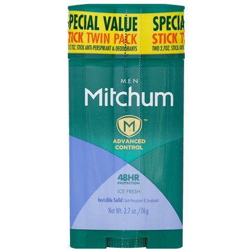 Mitchum Men Antiperspirant  Ice Fresh 2.7oz Twin Pack
