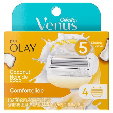 Gillette Venus plus Olay Women's Razor Blade Refill 4-Count