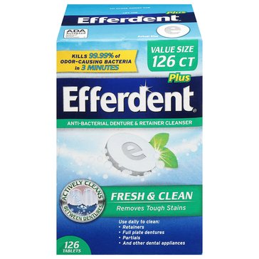 Efferdent Plus Mint Tab 126-count
