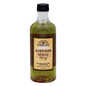 Village Naturals Aches And Pains Muscle Relief Foaming Bath Oil And Body Wash 16oz