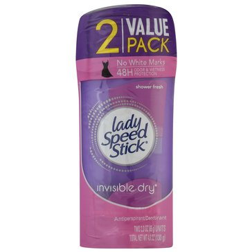 Speed Stick Lady Invisible Dry Antiperspirant  Shower Fresh 2.3oz Twin Pack