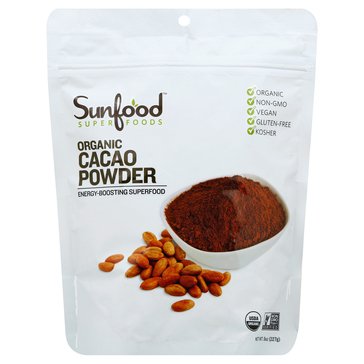 Sunfood Superfoods Raw Organic Cacao Powder 8oz