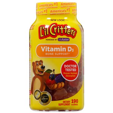 L'il Critters Vitamin D Gummy Bears, 190 count