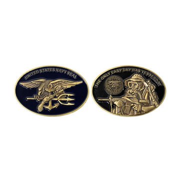 Vanguard USN Navy SEAL with Trident Oval Coin