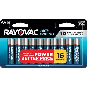 Rayovac High Energy 16 Pack AA Batteries