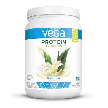 Vega Plant Based Protein & Greens French Vanilla Powder, 18-servings