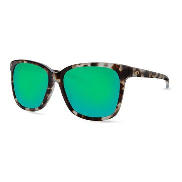 Costa Women's May Green/Shiny Tiger Cowrie Polarized Sunglasses