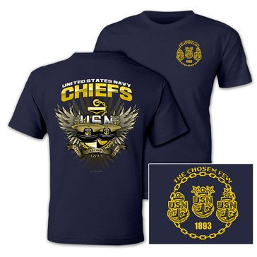 NavalTees Men's USN Chosen Few Chief Tee