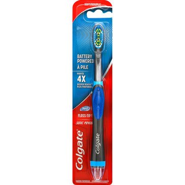 Colgate 360 Floss Tip Manual+Battery Toothbrush Soft