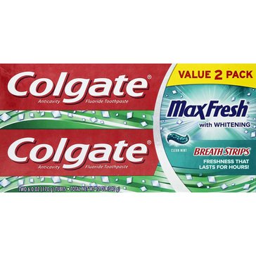 Colgate Max Fresh Clean Mint 2-Pack Toothpaste, 12oz