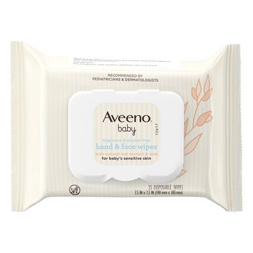 Aveeno Baby Hand Face Wipes, 25ct