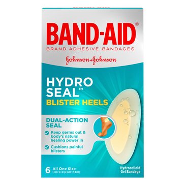 BAND-AID Hydro Seal Blister Heels One Size, 6-count