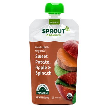 Sprout Sweet Potato, Apple and Spinach Baby Food, 3.5oz