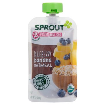 Sprout Blueberry and Banana Oatmeal Baby Food, 3.5oz