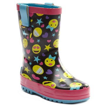 Northside Little Girl's Emoji Rain Boot