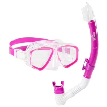 WS Jr Adventure Mask Snorkel Set Pink Frost