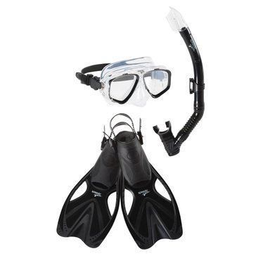 WS Adult Mask Snorkel Fin Set Black