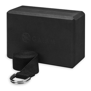 Gaiam Yoga BlockStrap Combo Black