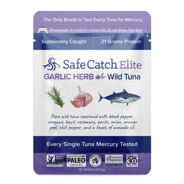 Safe Catch Garlic Herb Wild Tuna Pouch, 2.6oz
