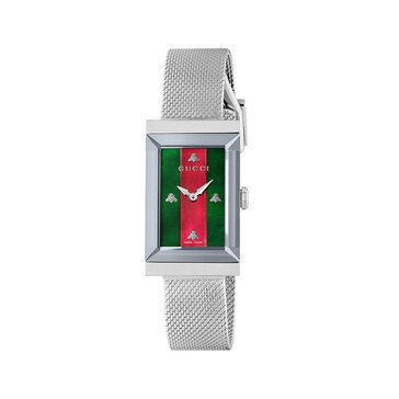 Gucci Men's G Frame Case Stainless Steel Mesh Watch 