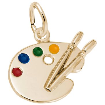 Rembrandt 14K Artist Palette Charm