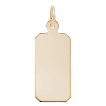 Rembrandt 14K Dog Tag Charm