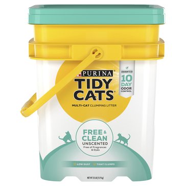 Tidy Cats Free and Clean Unscented Cat Litter, 36 lbs