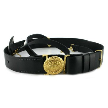 Navy Officer Sword Belt Black Leather