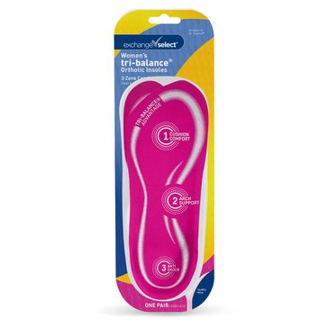 Exchange Select Tri Comfort Orthotic Insoles, Womens