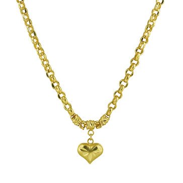 1/2 Baht Heart Pendant, 23K