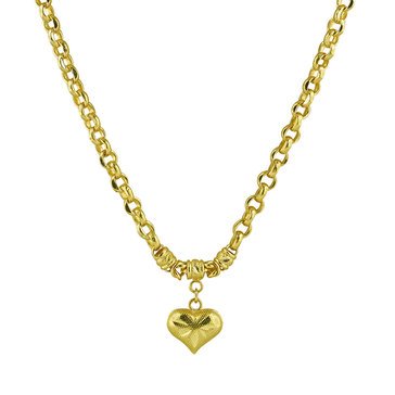 1/2 Baht Heart Pendant, 23K