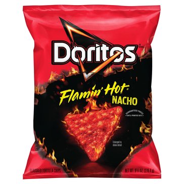 Doritos XXL Flamin' Hot Nacho Tortilla Chips, 9.75oz