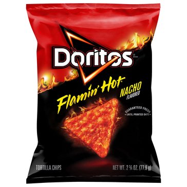Doritos Flamin' Hot Nacho Tortilla Chips, 2.75oz