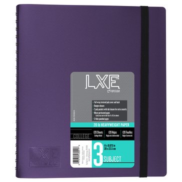 Top Flight LXE Spine Wrap Poly 3-Subjeck Notebook